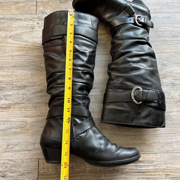 Pikolinos Knee High Boot EU 38 Black Heel Women's 7.5 / 8 Leather Buckle - Picture 4 of 14